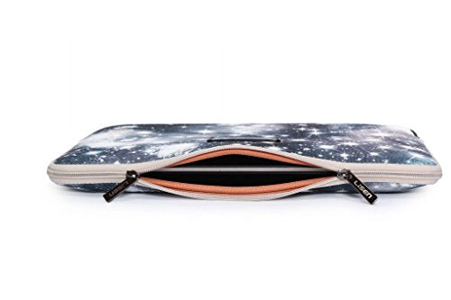 BSLVWG 11.6 Inch Laptop Sleeve Multi-Color & Size Choices Case/Water-Resistant Neoprene Notebook Computer Pocket Tablet Briefcase Carrying Bag/Pouch Skin Cover - color: Starry Sky Grey, size: 11.6 inch