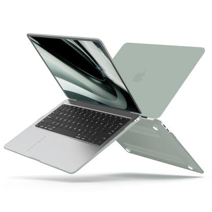 B BELK for MacBook Air 13 inch Case M1 2021 2020 2019 2018, Antique Green | A2337 A2179 A1932, Matte Plastic Laptop Hard Shell for MacBook Air 13.3 inch Case with Keyboard Cover & Screen Protector - color: Antique Green