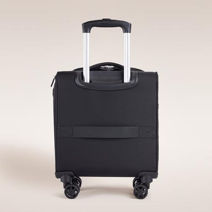 Verage Underseat Carry On Luggage with Wheels, 14.5-Inch Spinner Small Suitcase, Softside Lightweight Travel Bag for Men and Women, Airplane Carry On Bag, Black - color: Black, size: Basic Underseat