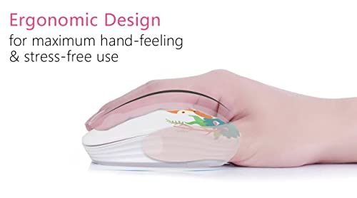 JUHOO Wireless Mouse with Nano Receiver for PC, Laptop, Notebook, Computer, MacBook, Less Noise, Portable Mobile Optical Mice.(Fox) - style: Fox