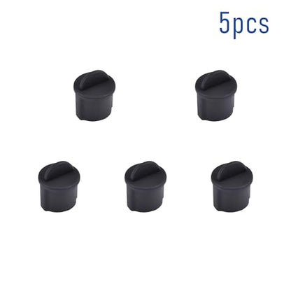 5 PCS BNC-A Port Anti-dust Plugs, Silicone Covers Caps Stoppers, Port Protector for Laptop, Phone, ID; 0.37" - size: BNC-A/Black/5 PCS