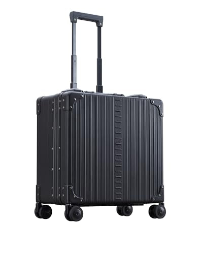 All Aluminum Lightweight 17" Deluxe Rolling Laptop Catalog Case for Men and Women | Vertical Opening Carry-On Bag with TSA Locks and Aircraft-Grade Aluminum Frame - Optimal Travel Companion (Onyx) - color: Onyx