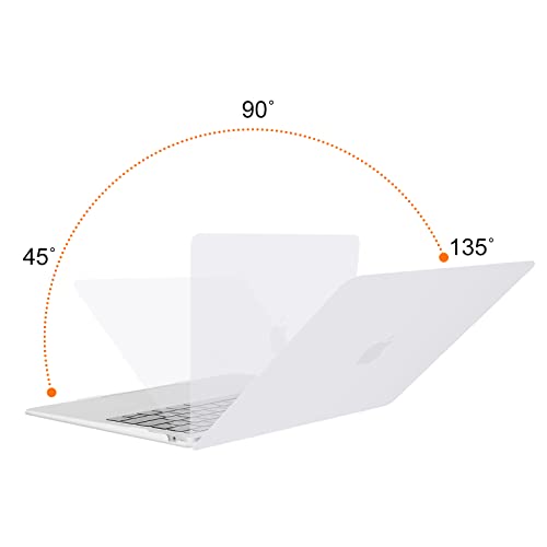 MOSISO Compatible with MacBook Air 13 inch Case M1 2022-2018 | Touch ID Plastic Hard Shell Cover Compatible with MacBook Air 13.3 inch Case, A2337 M1 A2179 A1932, White - color: White