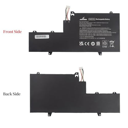 OM03XL OMO3XL 863280-855 Battery for HP EliteBook x360 1030 G2 | New Laptop Battery for 863167-171 863167-1B1 HSTNN-IB70 HSTNN-IB7O HSTNN-1B70 HSN-I04C OMO3XL 0MO3XL OM03057XL - size: 11.77*5.63*1.26 inch OM03XL