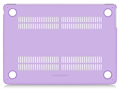 UESWILL Compatible with MacBook Air 13 inch M5 M4 M3 M2 Case 2022-2026 Model A3449 A3240 A3113 A2681, Matte Hard Shell Case Cover for MacBook Air 13.6 + Microfiber Cloth, Purple - color: Purple, size: MacBook Air 13" (M2 M3 M4 M5)