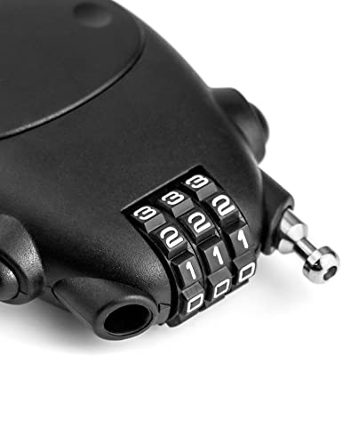 QWORK Retractable Cable Lock, 4 Pack Security Password Lock Steel Cable Luggage Locks,(WD30789)