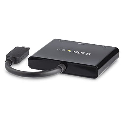 StarTech USB-C to HDMI Adapter, 4K 30Hz, Thunderbolt 3, USB 3.0, 60W PD | USB-C adapter converter, Backed for 3 years, Free lifetime 24/5 multilingual tech support, Compact for IT pros - style: 60W Power Delivery | 1x USB-A 3.0 | HDMI