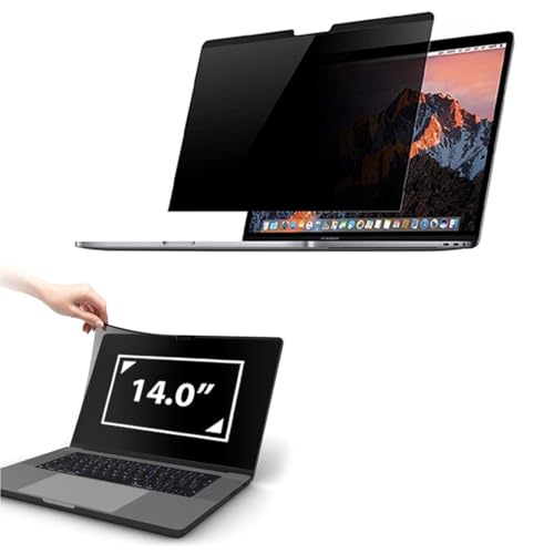 Anti-Glare Laptop Privacy Filter 14 Inch – 16:9 Removable Screen Protector with Blue Light Blocking for Dell Lenovo