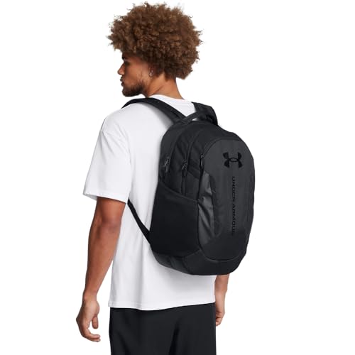 Under Armour Unisex-Adult Hustle 6.0 Backpack, (003) Black/Black/Black, One Size Fits Most - color: (003) Black / Black / Black, size: One Size