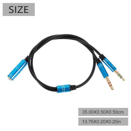3.5mm Headphone Mic Splitter Cable with Abs Material Reducing Loss Compatible with Phone Headphone on Computer Separate Microphone for Computer and Laptop