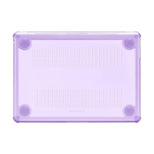 MOSISO Compatible with MacBook Air 15 inch Case M5 2026 M4 M3 M2 2025-2023 | A3448 A3241 A3114 A2941,Anti-Cracking,Heavy Duty Shock-Absorbing Hard Shell Case with TPU Bumper&Keyboard Cover, Purple - color: Purple