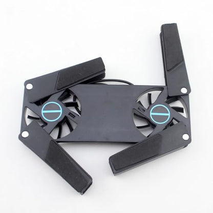 STOBOK 2Pcs USB Laptop Cooling Pad with Dual Fans Ventilated Support for All Laptops Slip Design for Travel and Business Use Efficient Heat Dissipation