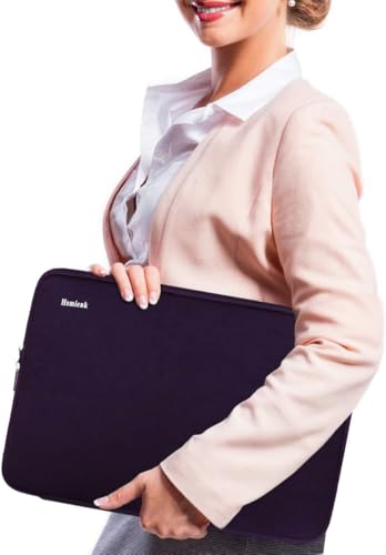 Laptop Sleeve Case 14 inch, Shockproof Protective Computer Cover Flip Case Briefcase Carrying Bag Compatible with 14" HP, Lenovo, Asus, Acer, Notebook, Chromebook Computer, Dark Purple - color: Dark Purple, size: 14 Inch