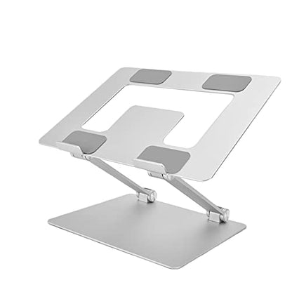 Collapsible Aluminum Alloy Laptop Stand, Portable Computer Riser Stand with Heat Dissipation Holes, Adjustable Height Notebook Support for Ergonomic Workstation Setup