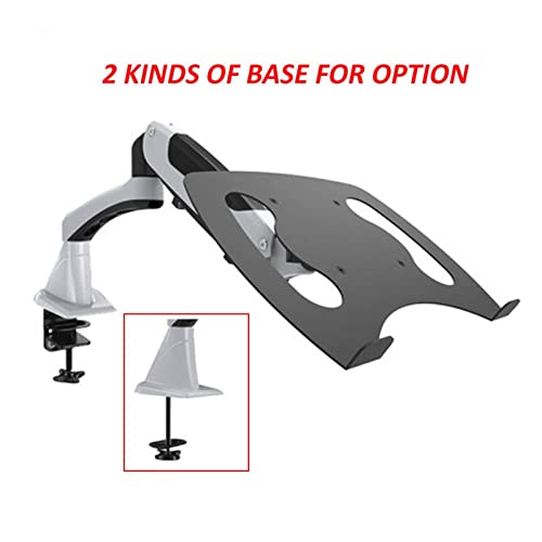 Tilt Full Motion Aluminum Air Press Gas Spring Dual Arm LCD Desktop Mount Swivel Monitor Table Stand Clamp with Notebook Tray (Color : DL-GM112FG-LP10) (Dl gm112fc) (Dl gm112fc)