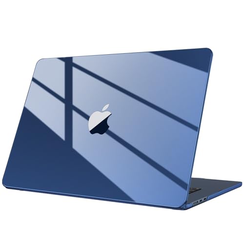 Fintie Case for MacBook Air 15 Inch A3448 A3241 A3114 A2941 (2023 2024 2025 2026 Release), [Ultra-Transparent] Slim Snap On Hard Shell Cover for MacBook Air 15.3" M2 M3 M4 M5 Chip (Crystal Midnight) - color: Crystal Midnight