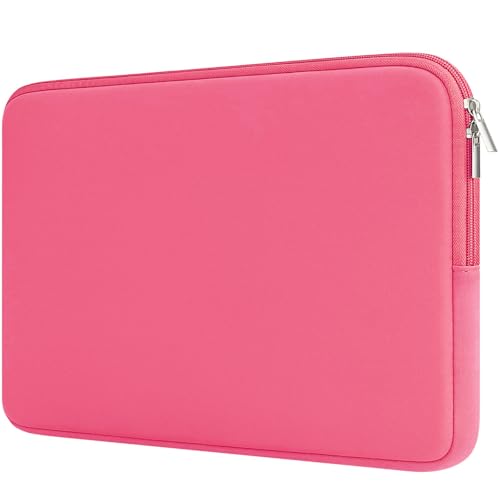 RAINYEAR 13.3 Inch Laptop Sleeve Case Soft Lining Cover, Bright Pink | Protective Slim Laptop Sleeve Cover Bag for 13.3 Inch Notebook Computer Chromebook 14 inch MacBook Pro/Max M1 M2 M3 M4 M5 - color: Bright Pink(upgraded Version), size: 13"-13.3"
