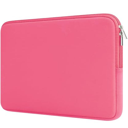 RAINYEAR 13.3 Inch Laptop Sleeve Case Soft Lining Cover, Bright Pink | Protective Slim Laptop Sleeve Cover Bag for 13.3 Inch Notebook Computer Chromebook 14 inch MacBook Pro/Max M1 M2 M3 M4 M5 - color: Bright Pink(upgraded Version), size: 13"-13.3"
