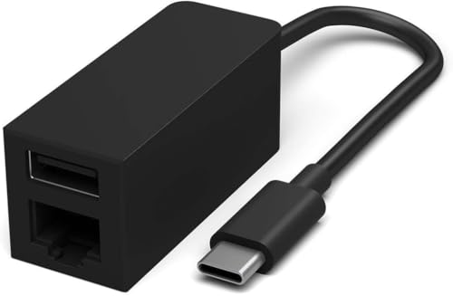 USB-C Type-C to Ethernet RJ45 and USB 3.0 Adapter HUB for Microsoft Surface, for MacBook Pro/Air, iPad Pro, Surface Laptop, Chromebook,XPS etc