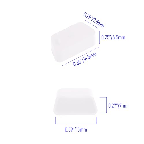 5 PCS VGA/DB9 Port Anti-dust Plugs, Silicone Covers Caps Stoppers, Port Protector for RS232, HDB15, DB9, 0.59 x 0.28 (LxW) - size: VGA/DB9/Transparent/5 PCS