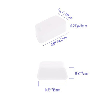 10 PCS VGA/DB9 Port Anti-dust Plugs, Silicone Covers Caps Stoppers, Port Protector for RS232, HDB15, DB9, 0.59 x 0.28 (LxW) - size: VGA/DB9/Transparent/10 PCS