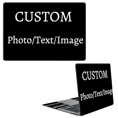 Laptop Skin Sticker Decal, Universal Protective Cover Fit 12 13 14 15.6 Inch Notebook, Reusable Water-Resistant Vinyl Decal w/ 2 Wrist Pads for Business Travel Office, Custom - color: Custom