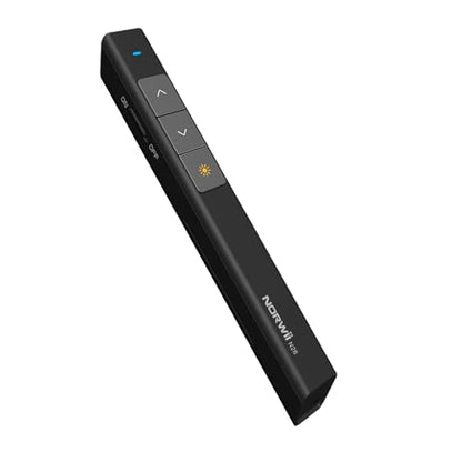 Norwii Wireless Presentation Clicker, PowerPoint Clicker with Laser Pointer | Presentation Remote for PowerPoint Presentations, Plug & Play USB Slide Advancer, Compatible with Mac/Windows/Linux/Android - color: Black