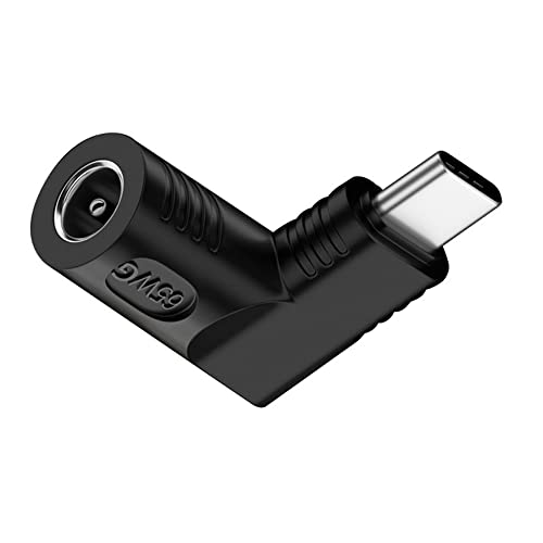 DC Jack 5.5x2.1mm Input to USB-C Type-C Angled 90 Degree Power Plug Charge Adapter for Laptop Phone - style: 5.5x2.1mm