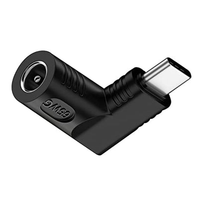 DC Jack 5.5x2.1mm Input to USB-C Type-C Angled 90 Degree Power Plug Charge Adapter for Laptop Phone - style: 5.5x2.1mm