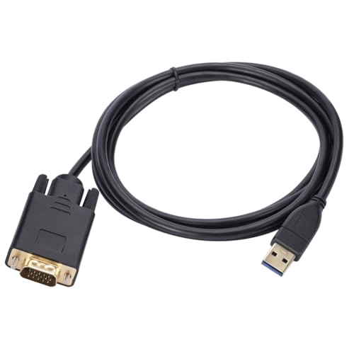 1.8m USB 3.0 to VGA Male Cable Converter Adapter 1080P USB3.0 Male to VGA Male for Laptop UHD External Video Projector