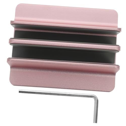 HOMSFOU Vertical Laptop Stand Dual Slots Aluminum Desktop Holder for Tablet and Notebook Optimizes Desk Space and Stability for Use