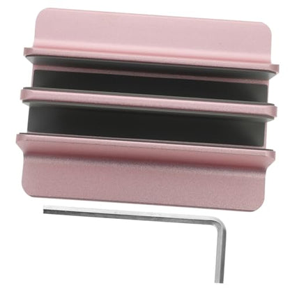 HOMSFOU Vertical Laptop Stand Dual Slots Aluminum Desktop Holder for Tablet and Notebook Optimizes Desk Space and Stability for Use