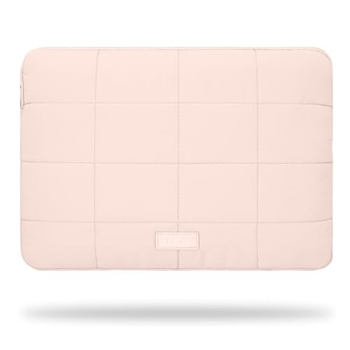 Puffy Laptop Sleeve 15-16 Inch Matte Pink, Waterproof Carrying Case Bag for Women, Fluffy Computer 15.6 HP Case, Compatible with MacBook Pro 16 Inch, MacBook Air M2 M1, Asus/Dell XPS/Lenovo - color: Matte Pink, size: 15-16 inch