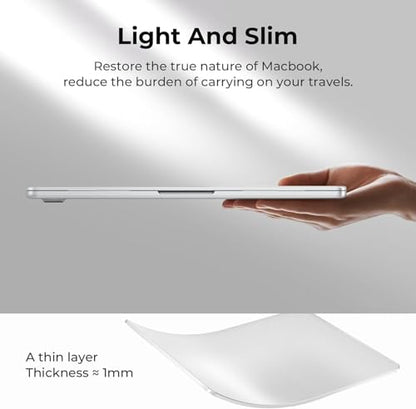 BlueSwan Flexible Case for MacBook Air 15 inch, M5 M4 M3 M2 2026-2023 | Anti-Scratch Protective Laptop Cover with Grippy Matte Texture, Seamless Fit and Lightweiht, Frosted White - color: Frosted White, size: Air 15-inch (2026-2023)