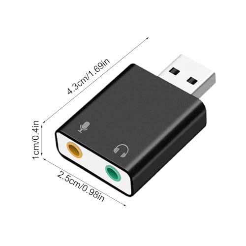 USB Sound Card Adapter USB 3.5mm Sound Card Adapter | Plug And Play USB Card Equipment, Sound Card Accessories for Laptops Desktops