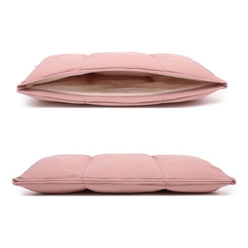 Puffy Laptop Sleeve 13 Inch 14 inch, Pink | Pillow Shape Laptop Sleeve, Compatible MacBook Pro 13inch 14 Inch M4 M5 Pro/Max, MacBook Air M1 M2 M3 2026, MacBook Neo - color: Pink, size: For 13"-14" MBA/MAP M4 M3 M2 M1