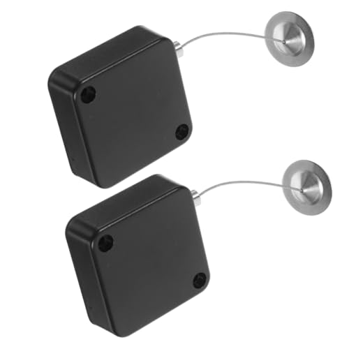 2pcs Retractable Key Holder Security Lock Wire for Laptop Key Lanyard Telescopic Cable Lock