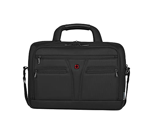 Wenger 606465 BC Star 14'/16' Expandable Laptop Brief, SmartGuard Laptop Protection with a QuickAccess Tablet Pocket in Black (18 litres), Black, BC Star - size: 14 Inch/16 Inch Messenger Bag, style: Bc Star