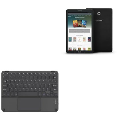 BoxWave Keyboard Compatible with Samsung Galaxy Tab E Nook - SlimKeys Bluetooth Keyboard with Trackpad, Portable Slim TouchPad - Jet Black