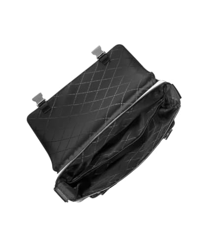 Michael Kors Malone Cargo Messenger Bag - color: Light Gunmetal/Bright White