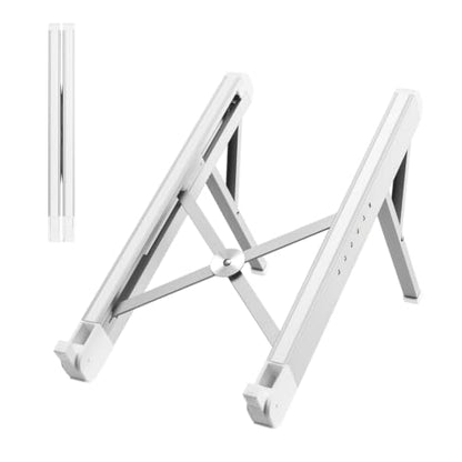 Desky Ultralight Portable Laptop Riser – Foldable & Adjustable Stand for Laptops 10"–17", Ergonomic Aluminum Travel Stand with Carry Case, Ventilated for Cooling
