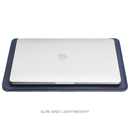 Comfyable Laptop Sleeve 13 Inch Precisely Compatible with MacBook Air M5 2026 & MacBook Pro/Neo A18, Faux Leather Cover Case, Midnight Blue - color: Midnight Blue, size: For 13" MacBook Pro & Air & Neo