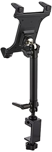ARKON Mounts Heavy-Duty Tablet Clamp Mount for Desks or Treadmills | Universal Tablet Holder | Strong C-Clamp | Compatible with iPad, Samsung, Google, Huawei, Nokia, and more | TAB804