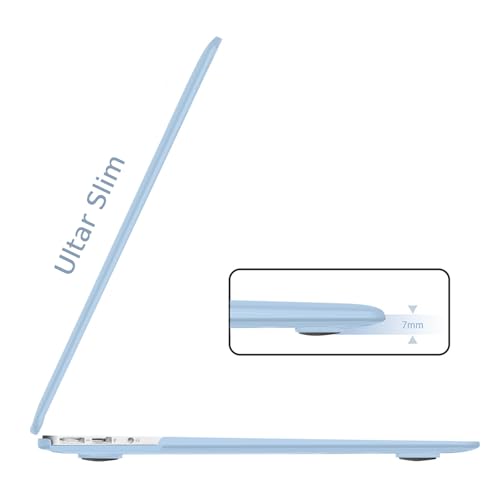 B BELK Compatible with MacBook Air 13 inch Case 2010-2017 Model A1466 A1369 | Matte Plastic Laptop Hard Shell Case for Old MacBook Air 13.3 inch with Keyboard Cover & Screen Protector, Blue - color: Blue