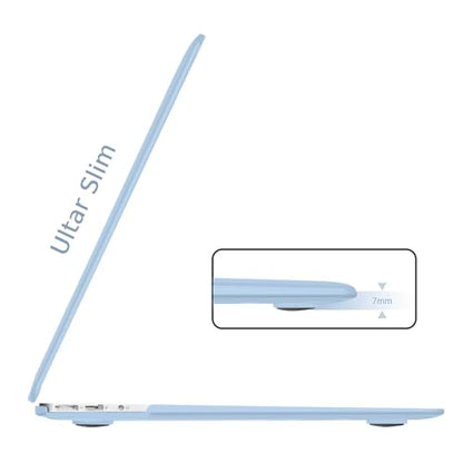 B BELK Compatible with MacBook Air 13 inch Case 2010-2017 Model A1466 A1369 | Matte Plastic Laptop Hard Shell Case for Old MacBook Air 13.3 inch with Keyboard Cover & Screen Protector, Blue - color: Blue