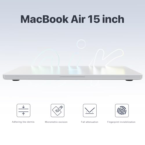 Macaset MacBook Air 15 inch Case M5-M2 2026-2023 A3448 A3241 A3114 A2941 | 100% Laptop Color Match, Easy to Snap on, Air 15.3 Hard Shell Protective Laptop Cover - color: Matte Clear