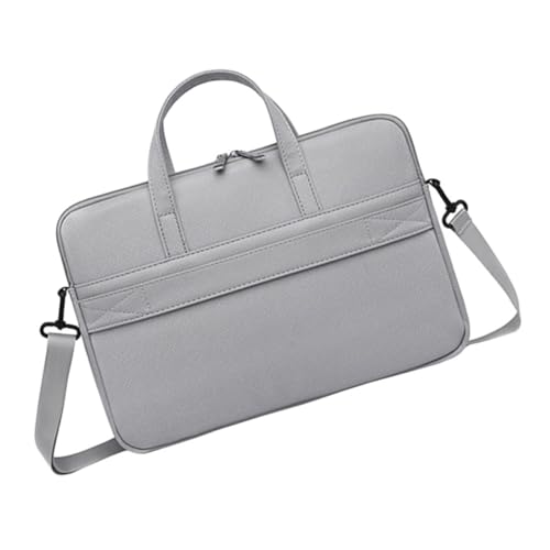 Uonlytech Laptop Carrying Bag PU Leather Tablet Case with Double Zipper Design for Devices Stylish Business Tote for Work Travel College