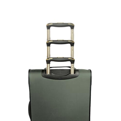 Kenneth Cole REACTION Chelsea 2-Piece Bundle - 20" Chevron Expandable 8-Wheel Carry-On Suitcase & Matching 15" Laptop Backpack, Olive - color: Olive, size: 2-Piece Bundle (Carry On + Backpack)