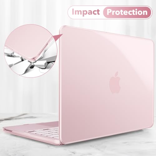 May Chen for MacBook Neo 13 inch Liquid Retina Display ((2026 Release A3404), Slim & Lightweight Protective Case with Screen Protector&Keyboard Cover&Dust Plug, Crystal Blush - color: Crystal Blush