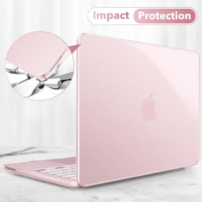 May Chen for MacBook Neo 13 inch Liquid Retina Display ((2026 Release A3404), Slim & Lightweight Protective Case with Screen Protector&Keyboard Cover&Dust Plug, Crystal Blush - color: Crystal Blush